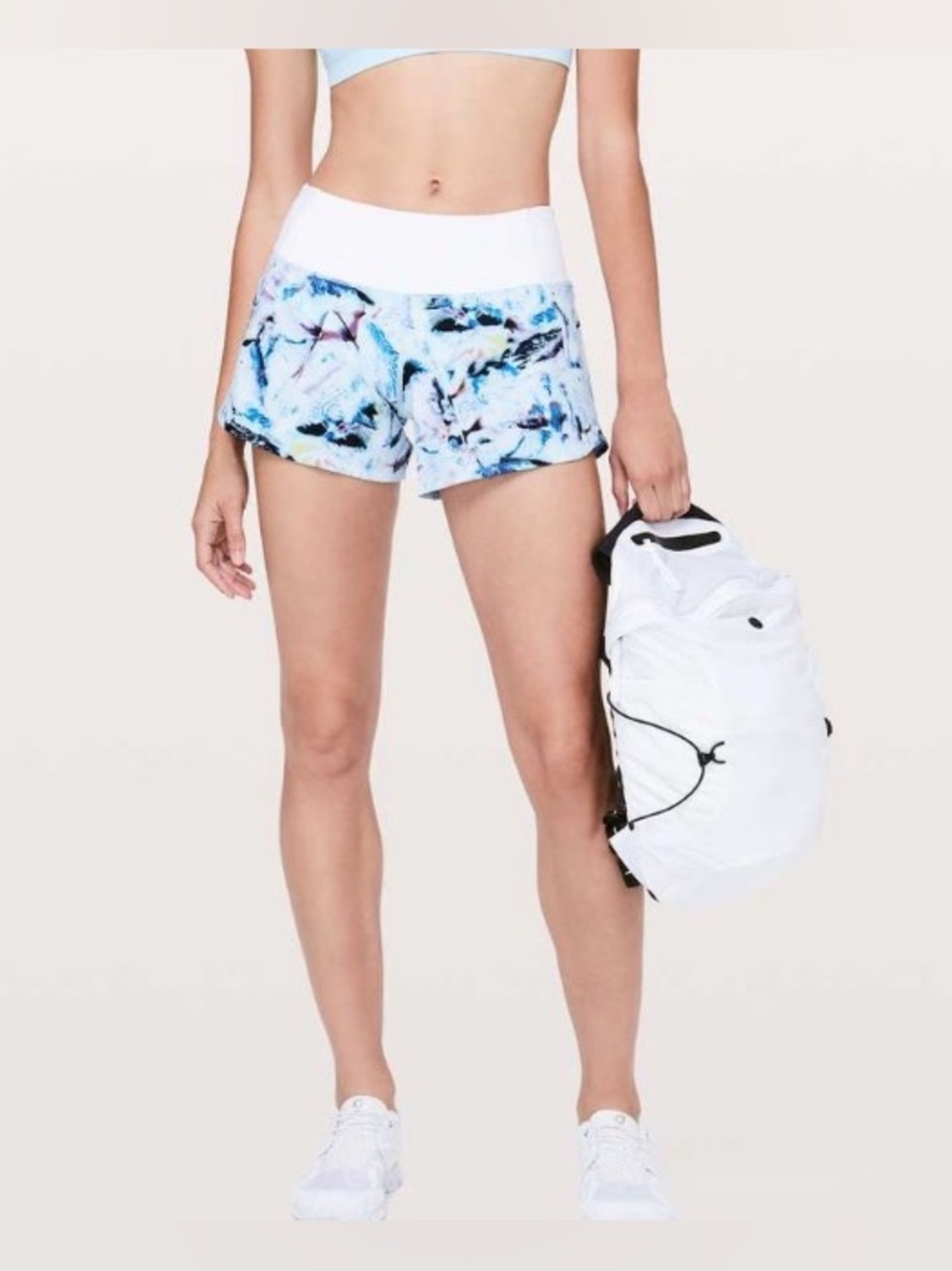 Lululemon Run Times Short II *4" Exposure Crystallize Multi / White